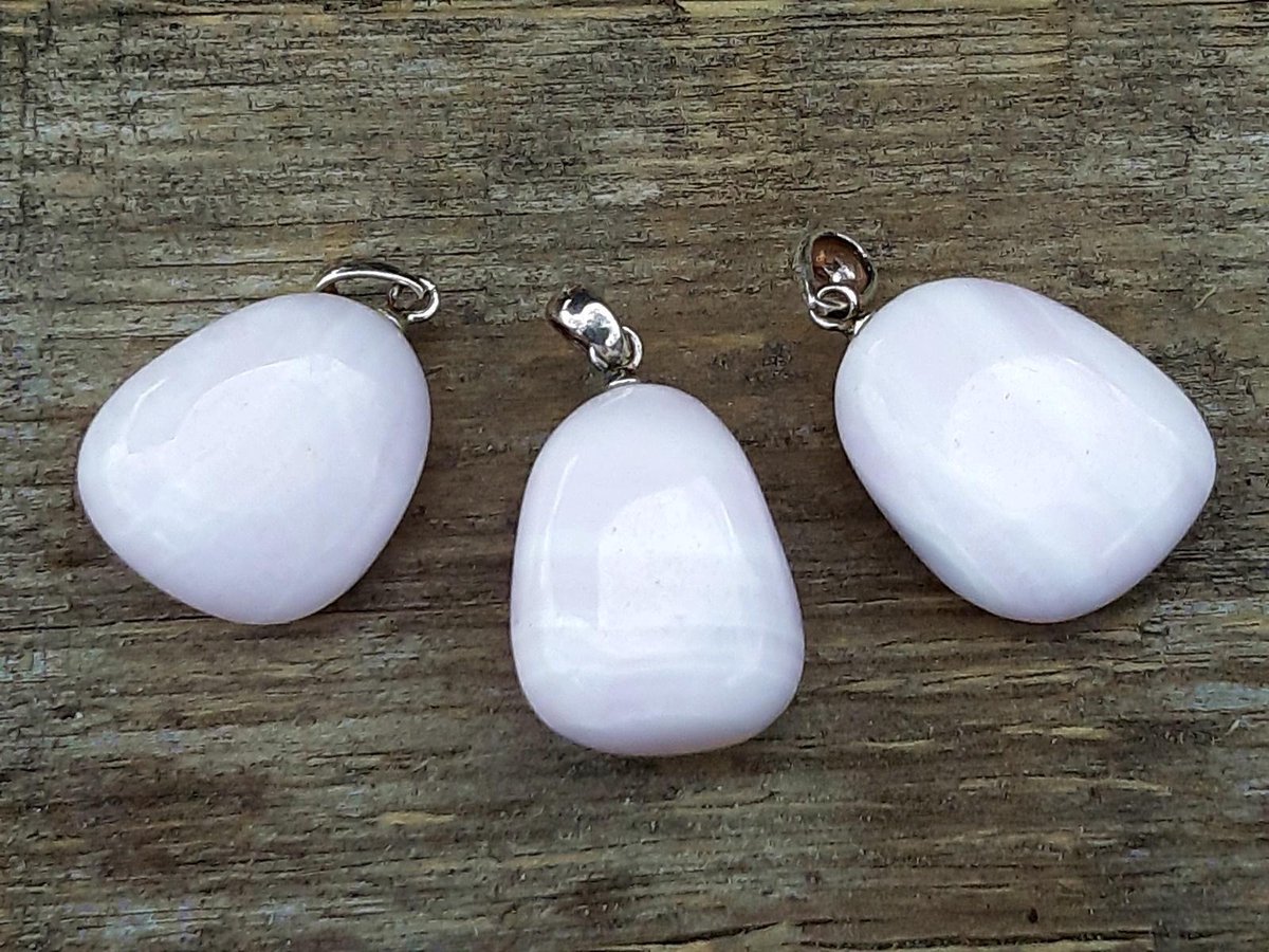 Edelsteen Mangano Calciet hanger - 925 sterling zilver